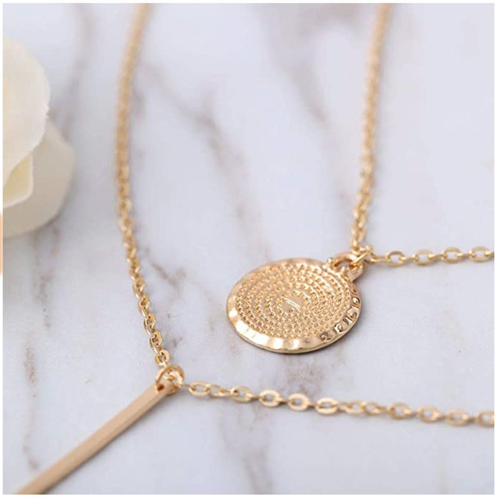 Gold Layered Necklace - Picture 3 of 5